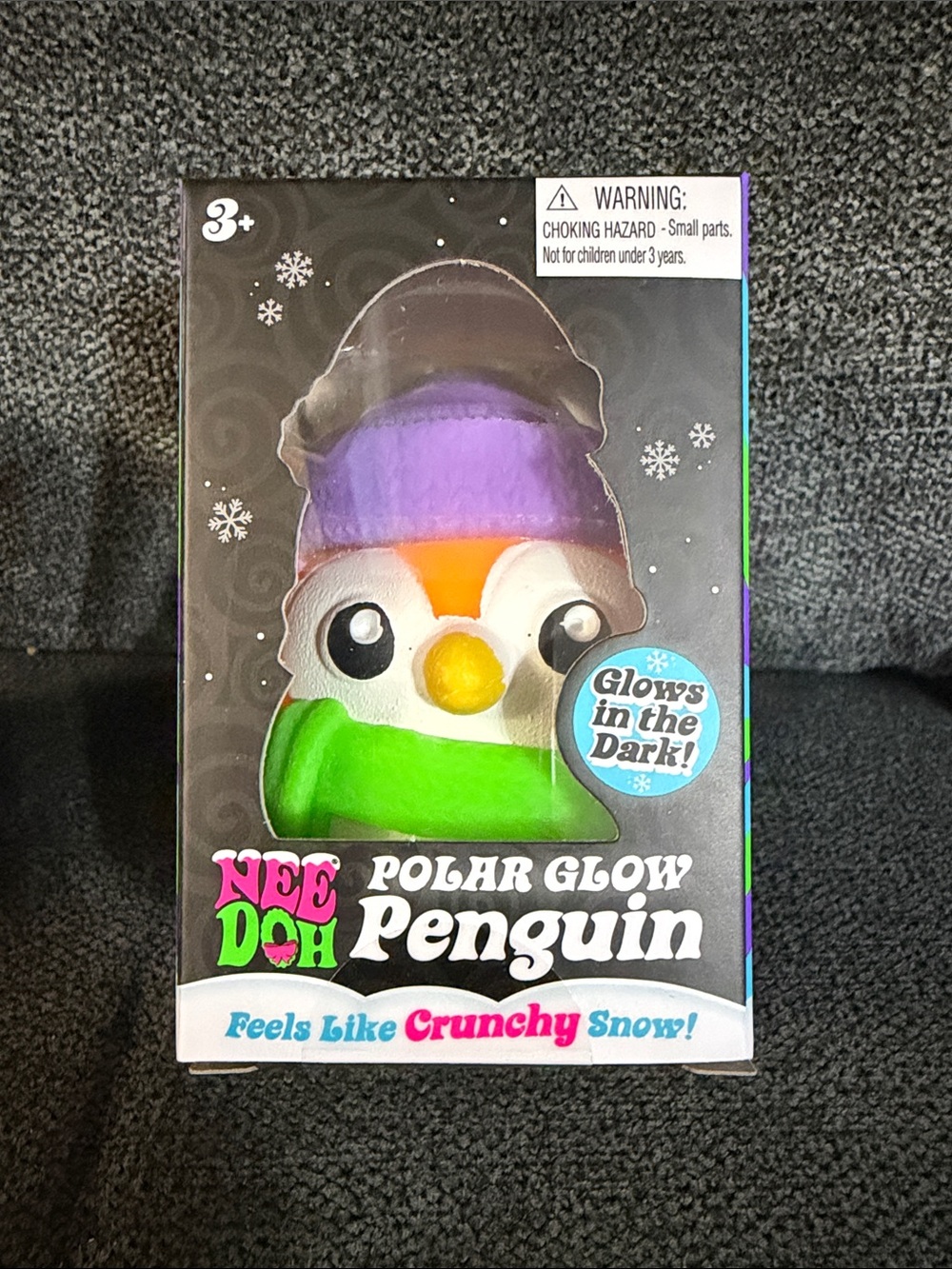 NeeDoh Squishmas ULTRA RARE Polar Glow Penguin Squishy Toy-Set of 3 - Picture 3 of 9